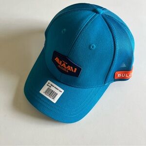 Bulova E1 Team Miami Hat Turquoise Blue Snap Back New